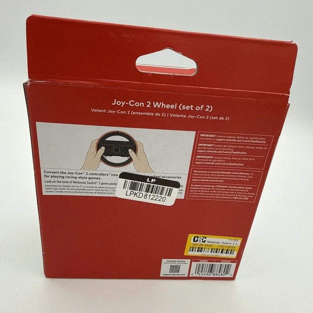 Nintendo Switch 2 Joy-Con Wheel Blue/Red – Mario Kart Steering Wheels (OPEN BOX)